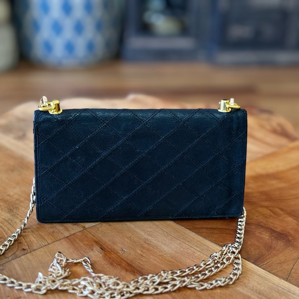 CHANEL Bicolore Quilted Lambskin Long Bifold Wallet Black repurpose converted - Picture 4 of 17